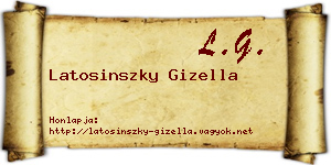 Latosinszky Gizella névjegykártya
