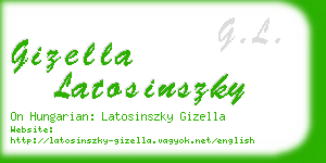 gizella latosinszky business card